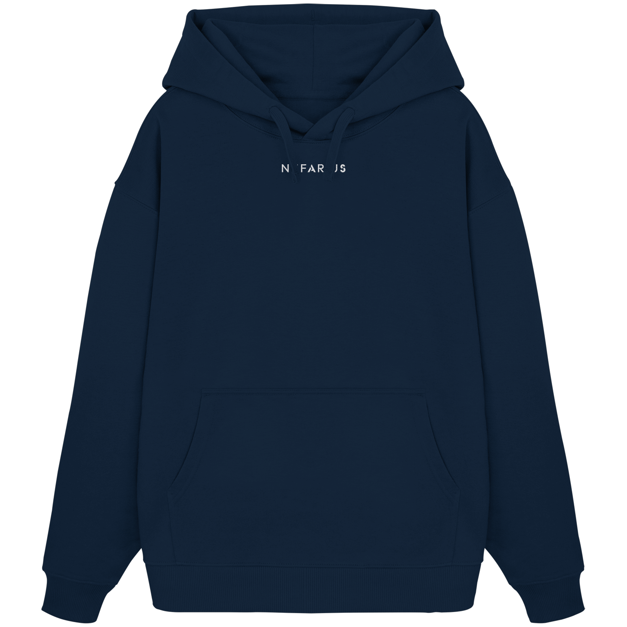 Oversize Navy Hoodie aus Bio-Baumwolle – Nachhaltige Mode von Nefarius