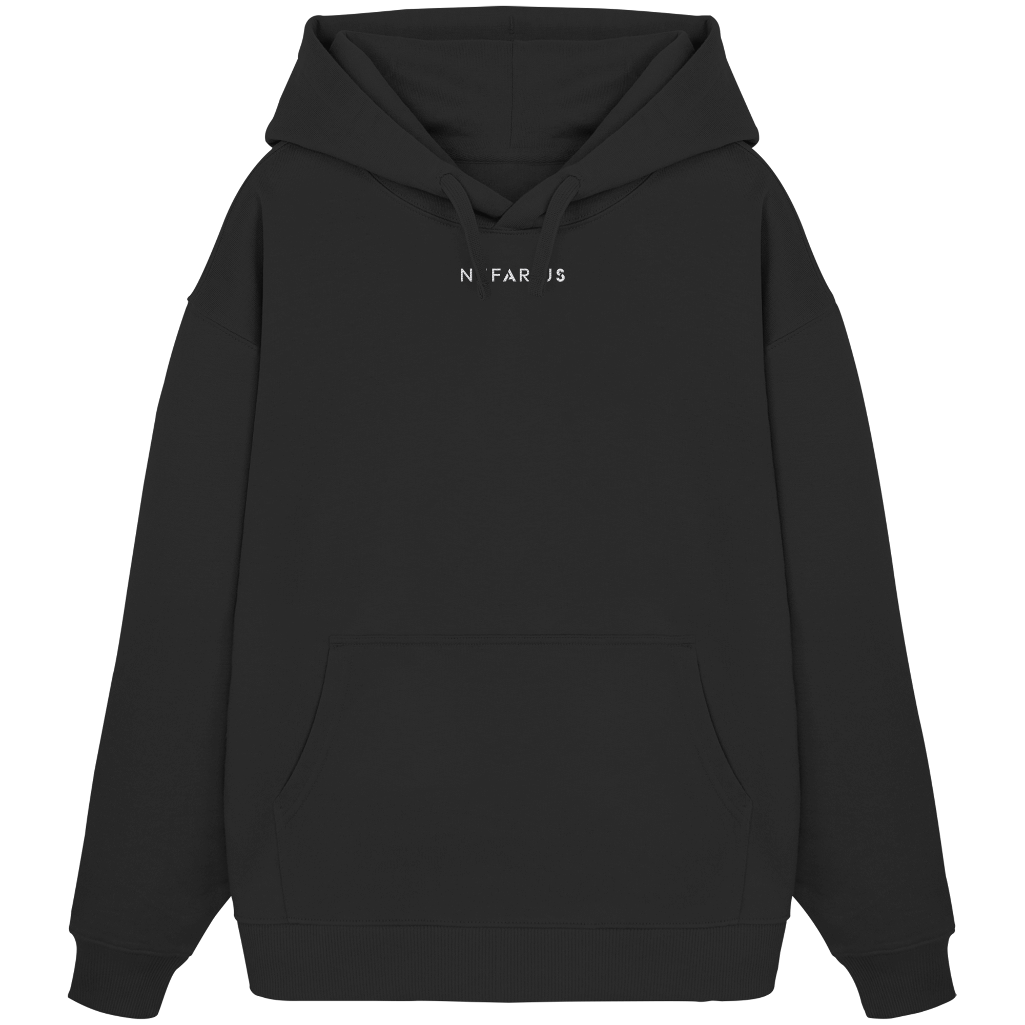 Oversize Schwarz Hoodie aus Bio-Baumwolle – Nachhaltige Mode von Nefarius